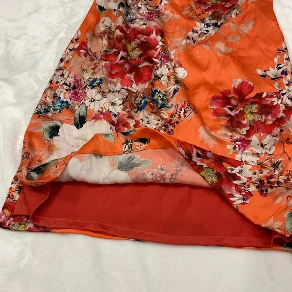 St. John Silk Vibrant Floral Midi Dress - Picture 8 of 16